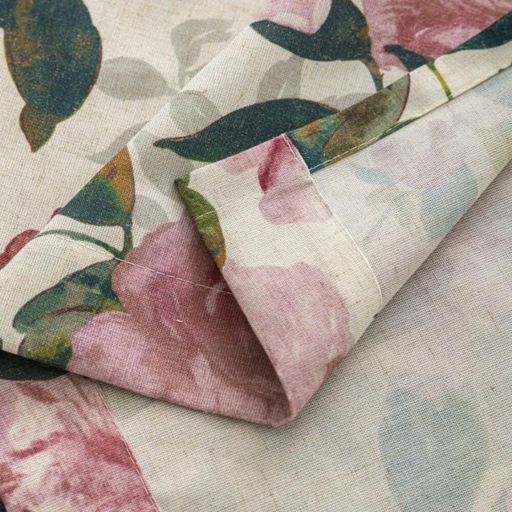 Roses Pink Vintage Floral Curtains